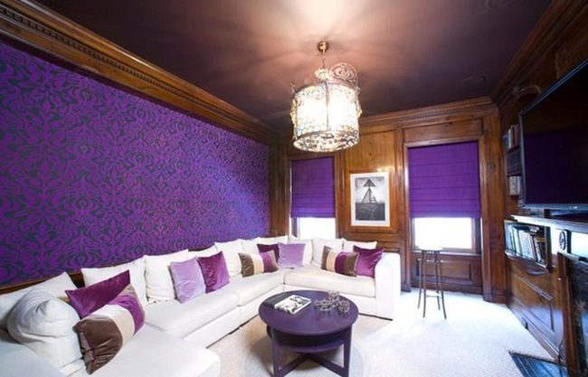 Deep Purple Luxury Living Room