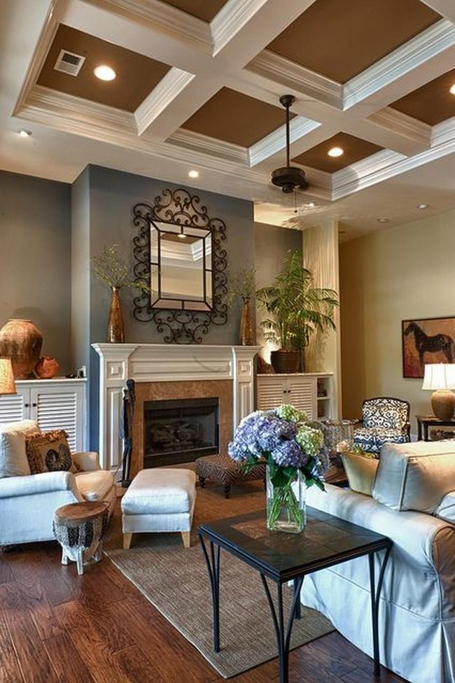 Ceiling Statement With Layered Textures