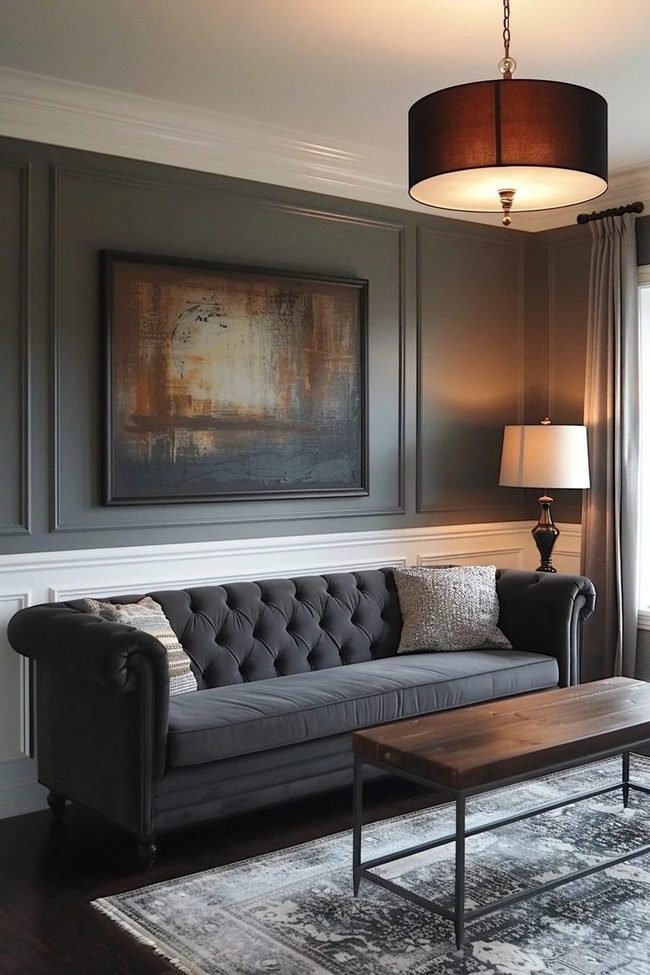 Deep Gray Tufted Comfort Zone