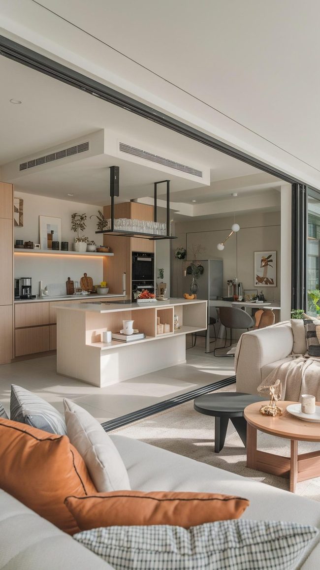 Light-Filled Open Kitchen Living Space