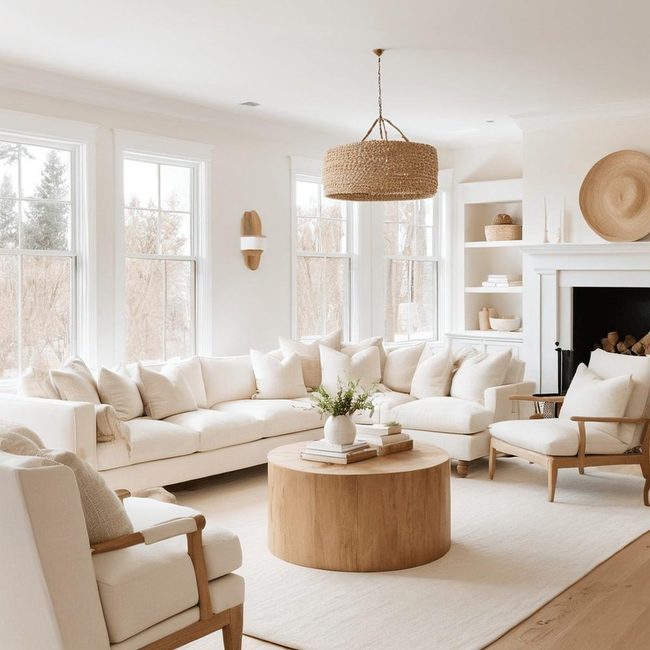 Cream and White Lounge Layers
