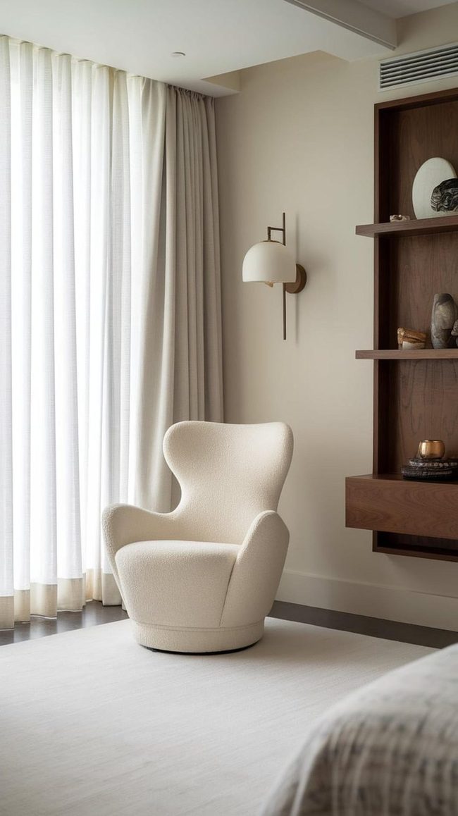 Velvet Wingback Chair Private Space Elegance
