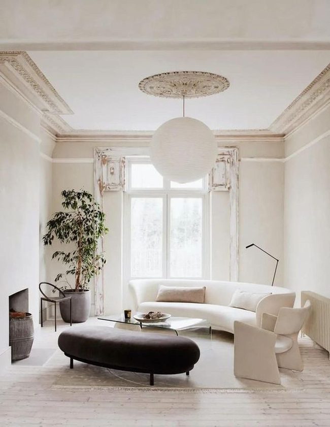 White Paper Lantern Light Fixture