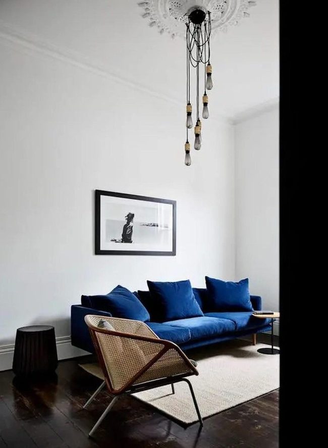 White Walls, Deep Blue Statement