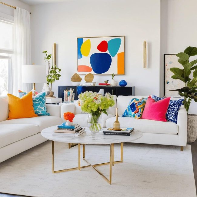 Colorful Art Against Crisp White