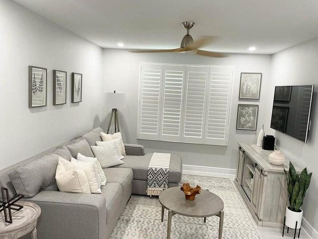 Gray Barn Door Media Cabinet