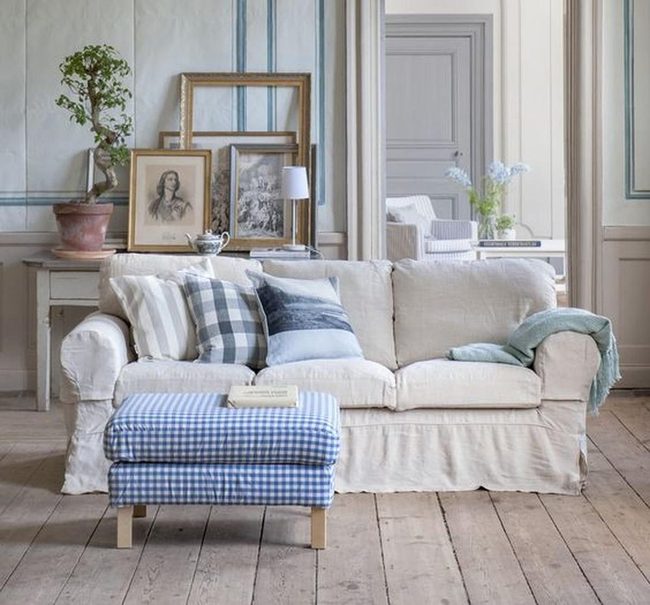 Cream Sofas Meet Natural Wood Floors