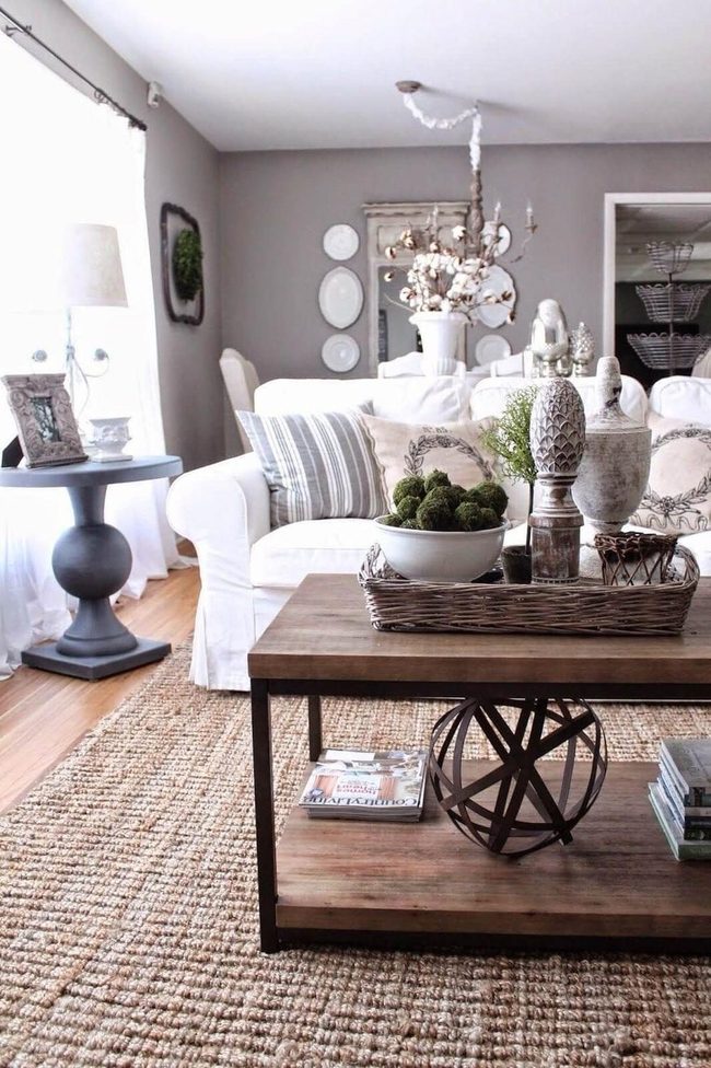Colorful Coffee Table On Neutral Canvas