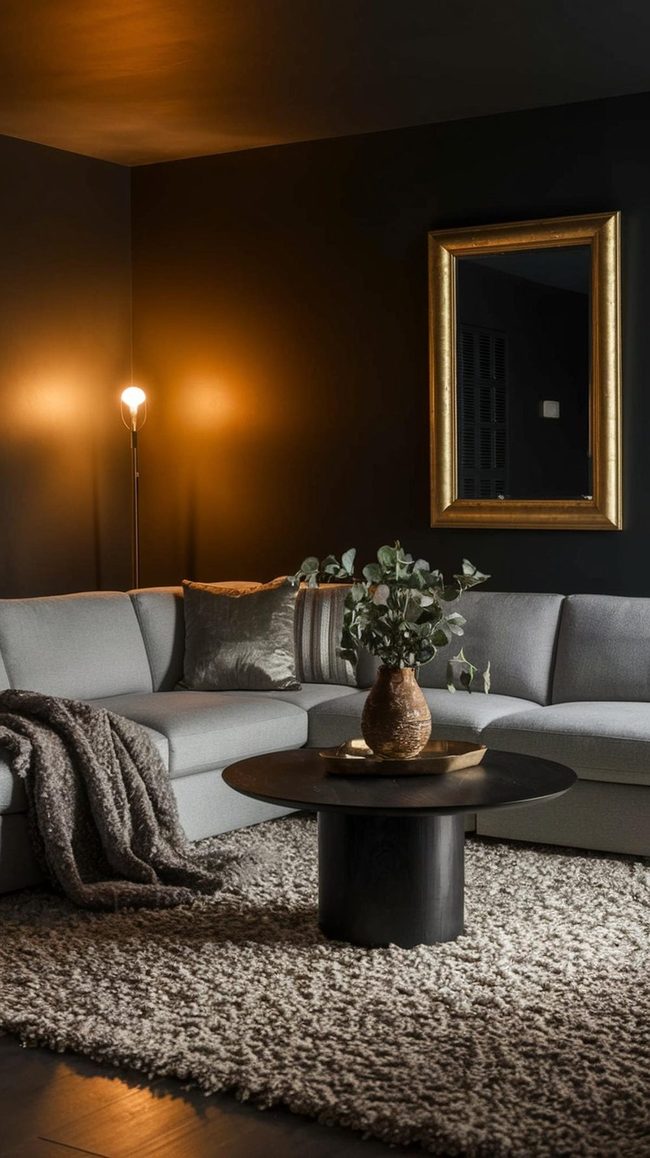 Light Gray Sofa In Moody Interiors