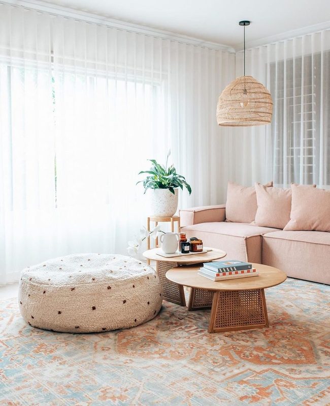 Muted Tones Soften Living Rooms