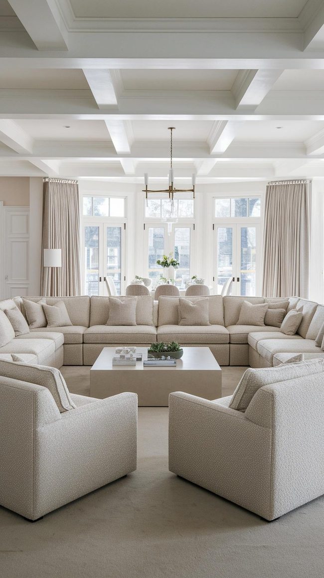 Deep Bouclé Sectional Anchors The Space