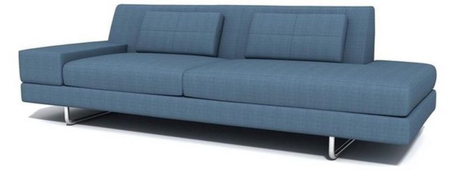 One-Arm Chaise Sofa In Six Colors