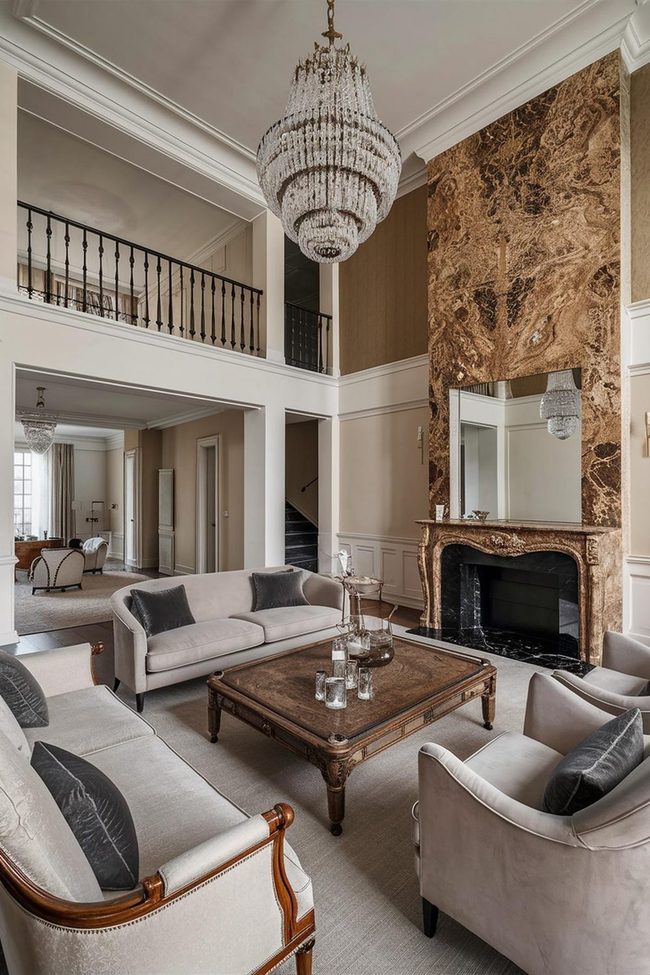 Intricate Crown Molding Grandeur