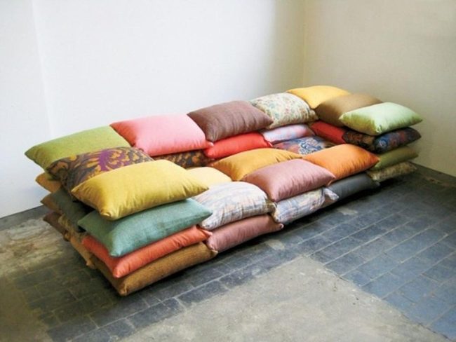 Neon Pillows Brighten Dark Room