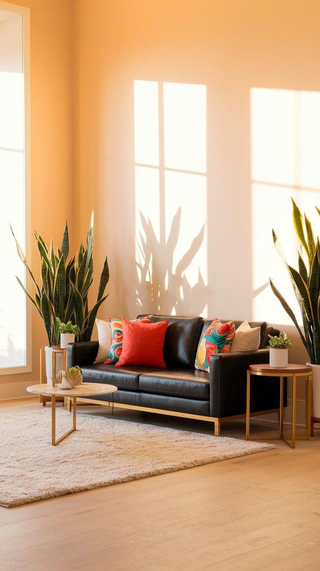 Black Leather Couch With Jewel Accents