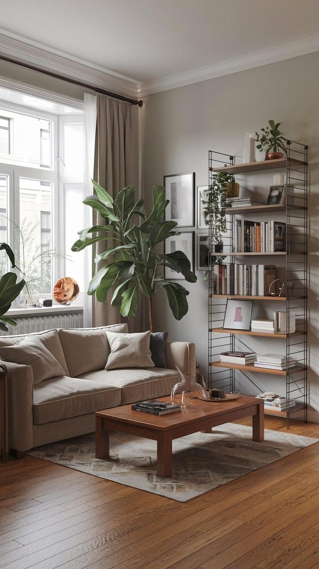 Beige And Gray Walls For Spaciousness