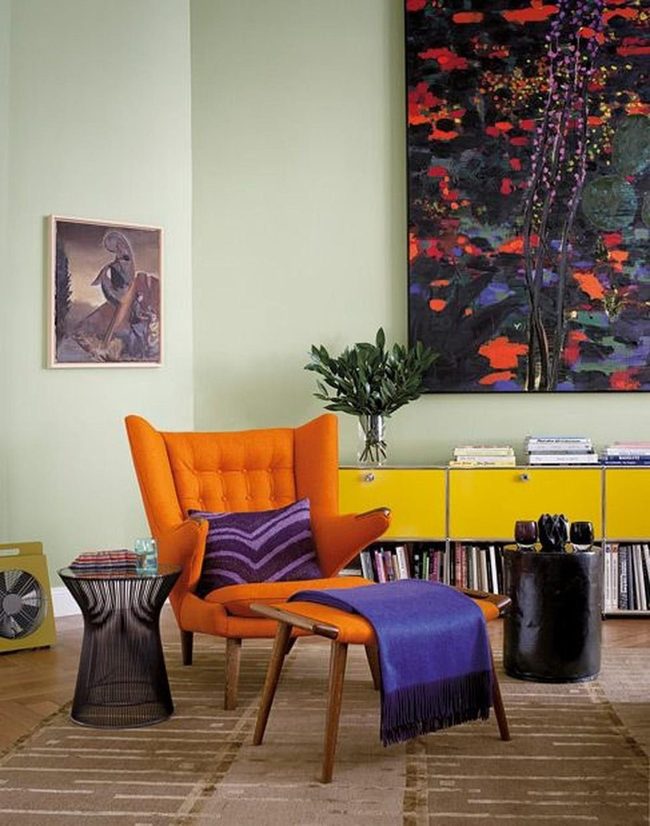 Orange Chairs With Purple Accents