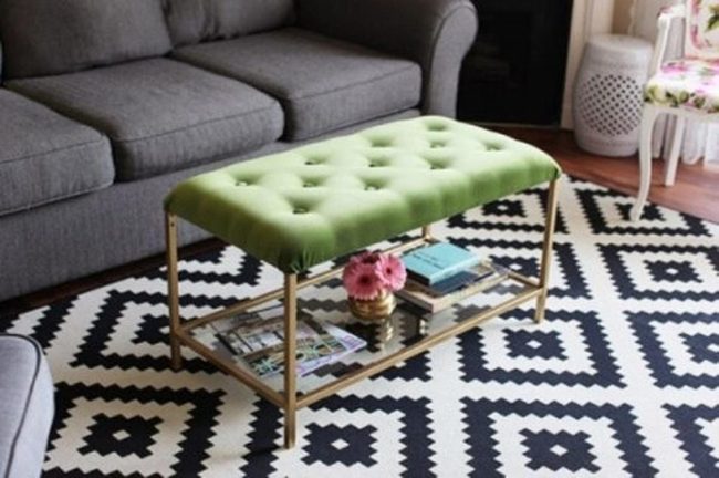 Black And White Geometric Rug Focal Point