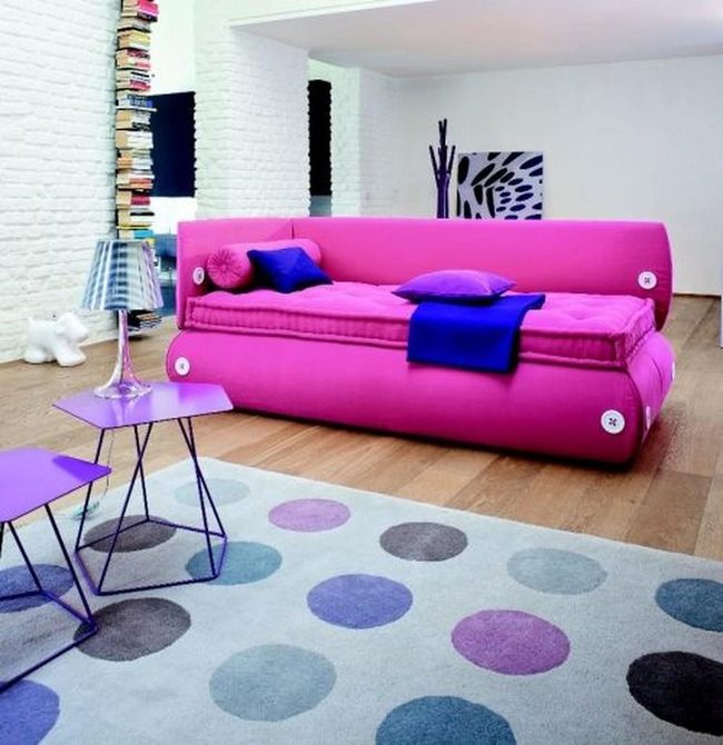Hot Pink Statement Sofa