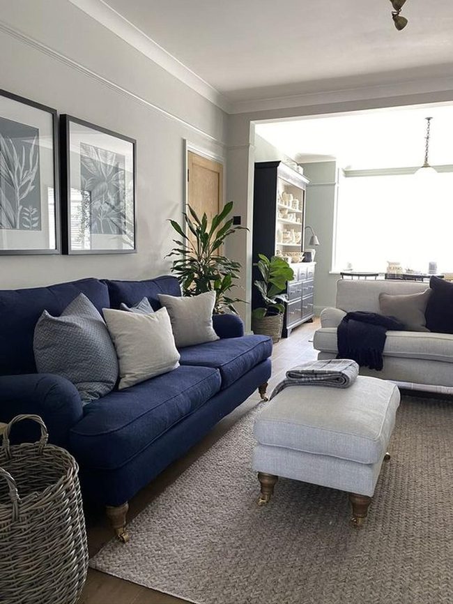 Navy Blue Meets Natural Green Simplicity