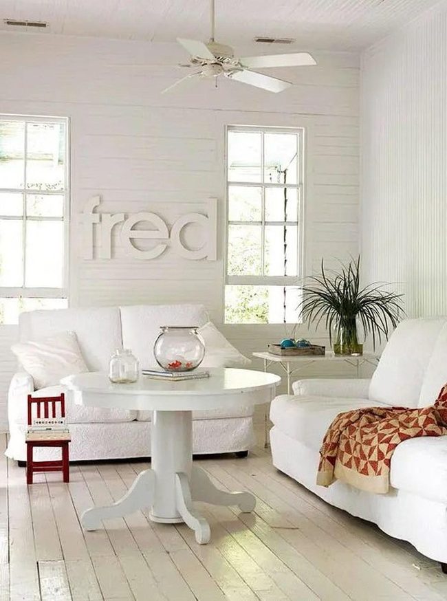 Red Chair Breaks White Minimalism