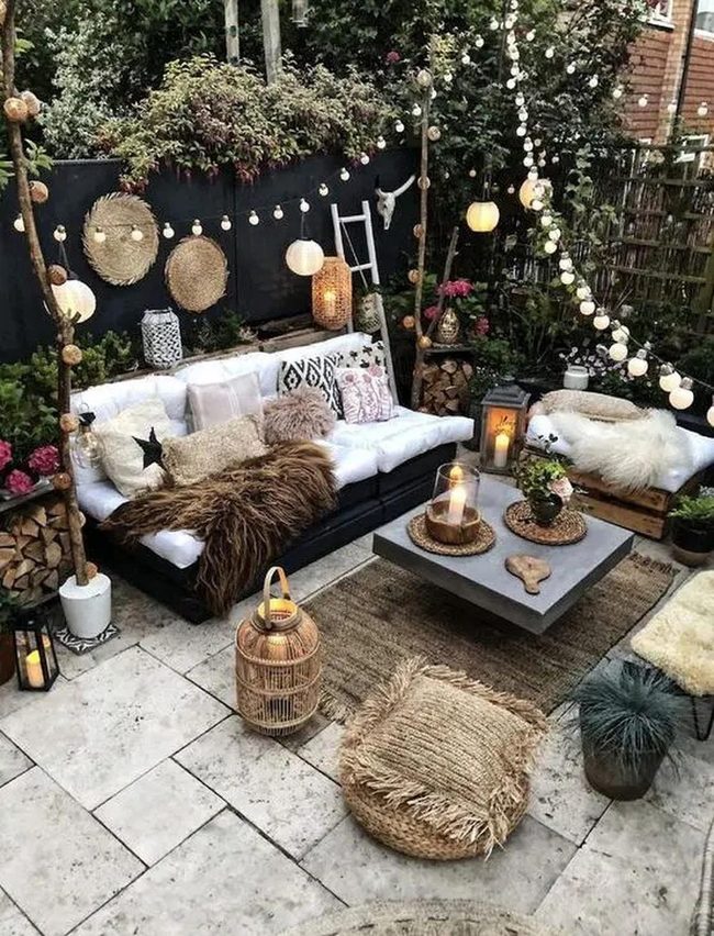 Wicker And Candlelight Outdoor Retreat
