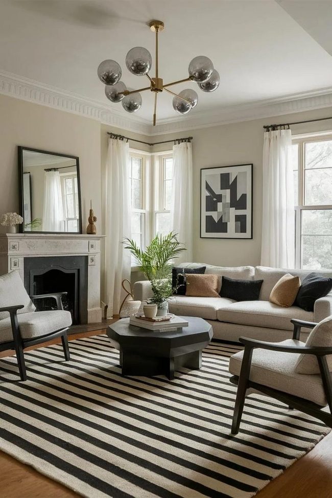 Monochrome Stripes For Every Room