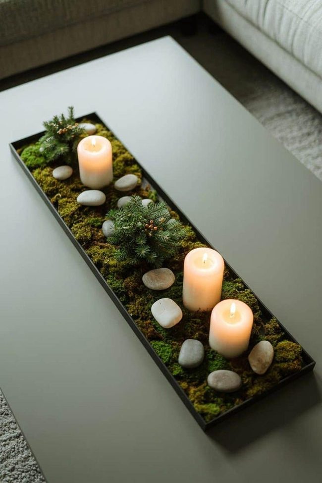 Moss and Candlelight Coffee Table
