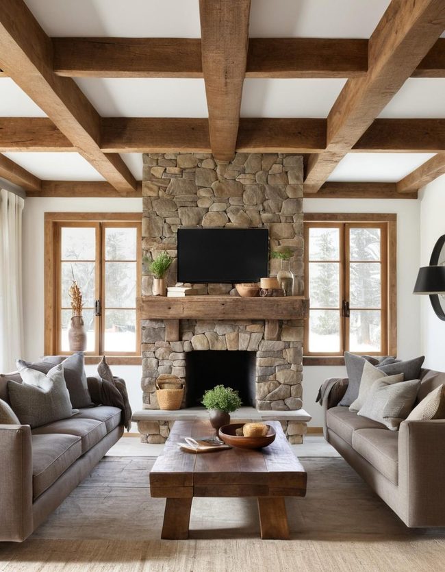 Solid Untreated Wood Warmth with Layered Textures