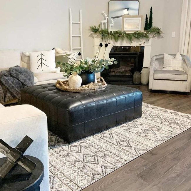 Neutral Sofa With Layered Greenery