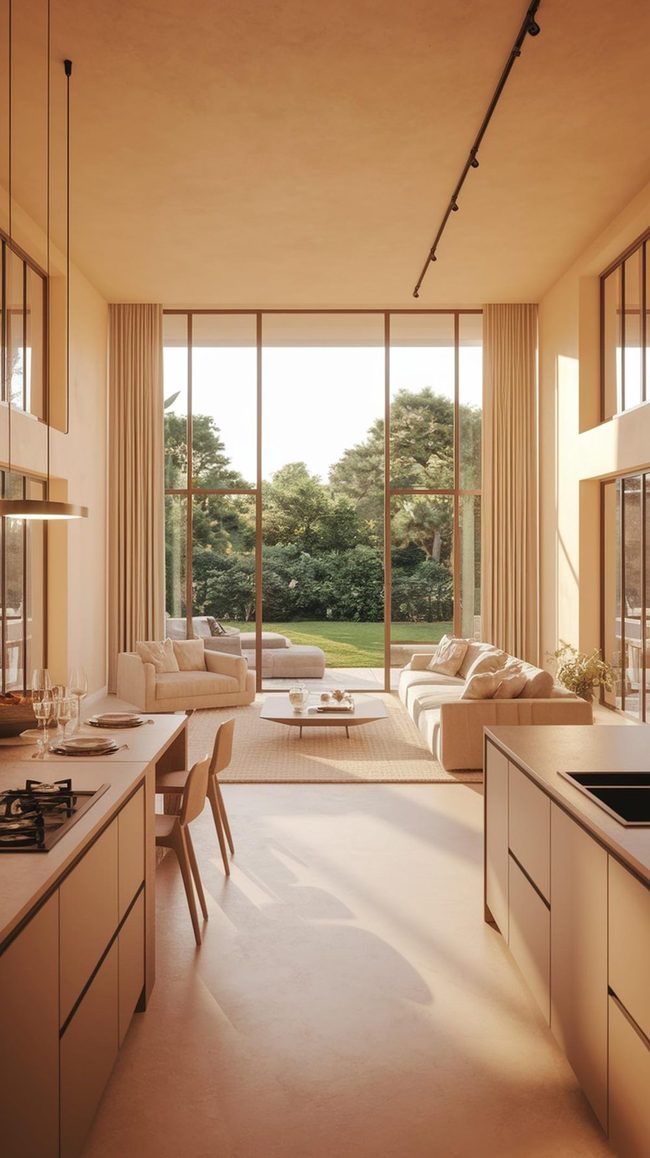 Open Kitchen Living Flow