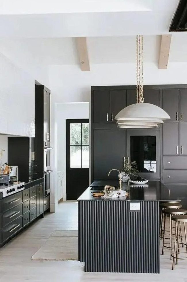 Dark Cabinets Bright Modern Kitchen