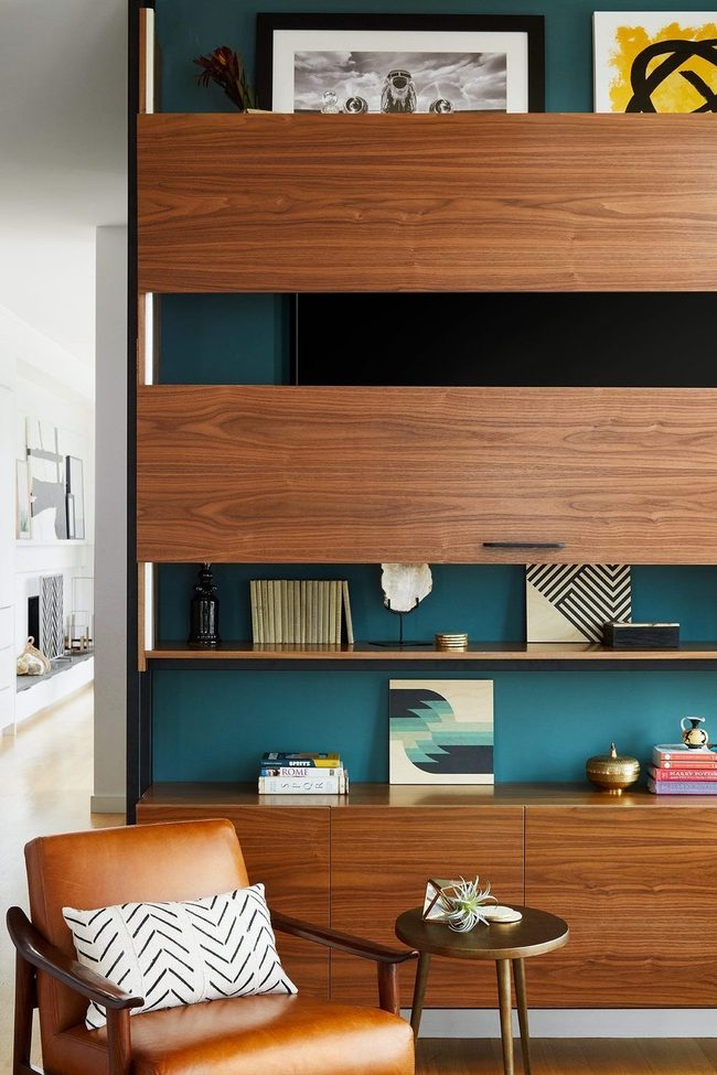 Wall-Integrated Entertainment Storage