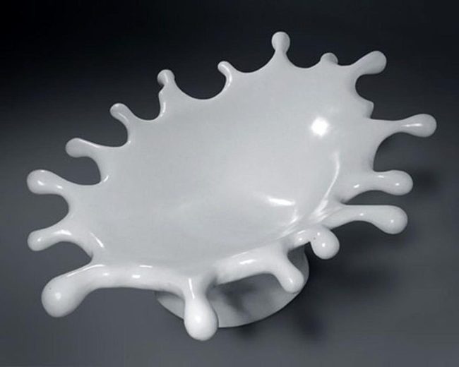 White Ceramic Frozen Splash