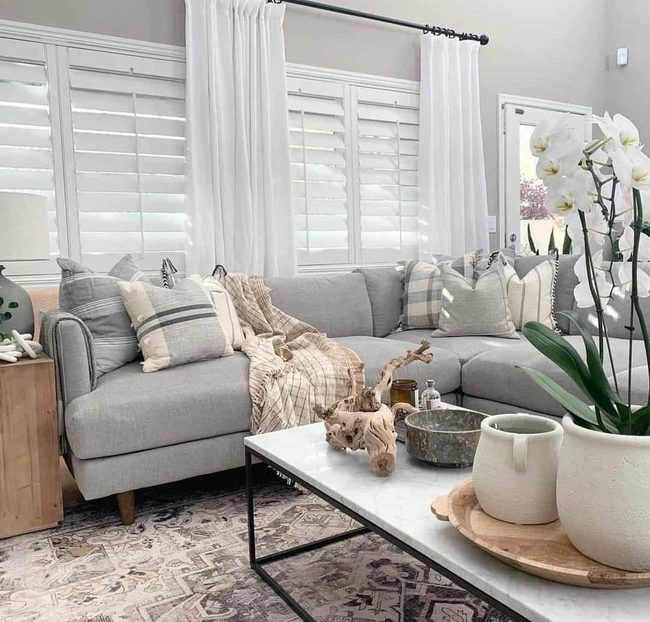 Soft Gray Meets Light Wood
