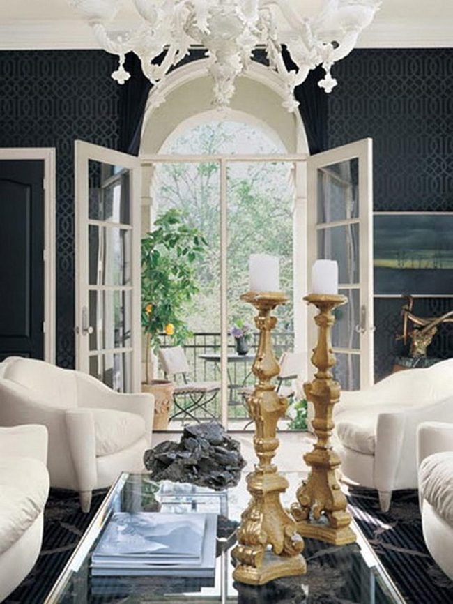 Dark Walls Gold Accents Sophistication