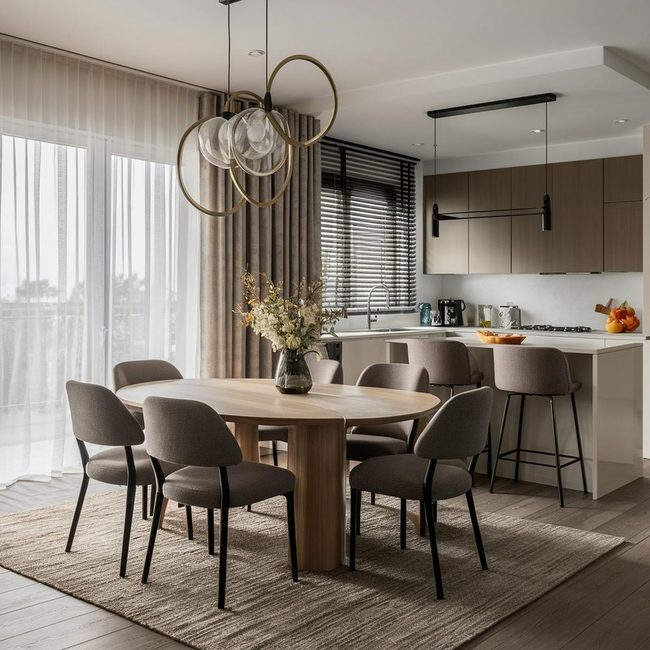 Sheer Curtains for Open Living