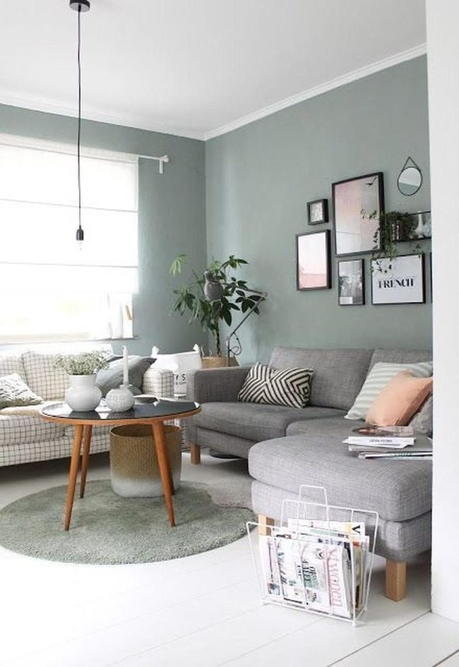 Gray Sectional, Pattern Gallery Wall