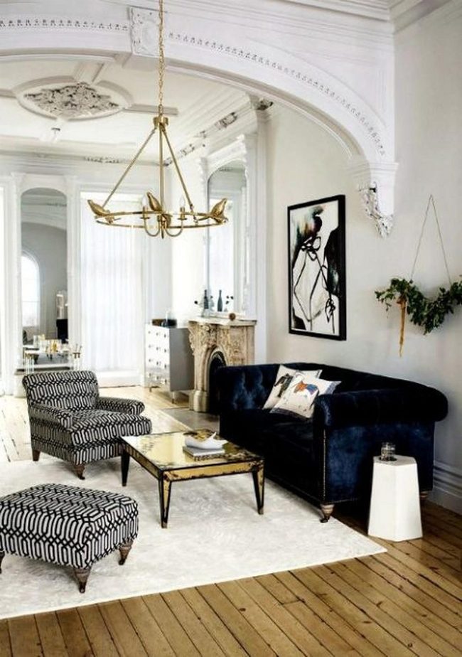 Deep Blue Velvet Luxury Living