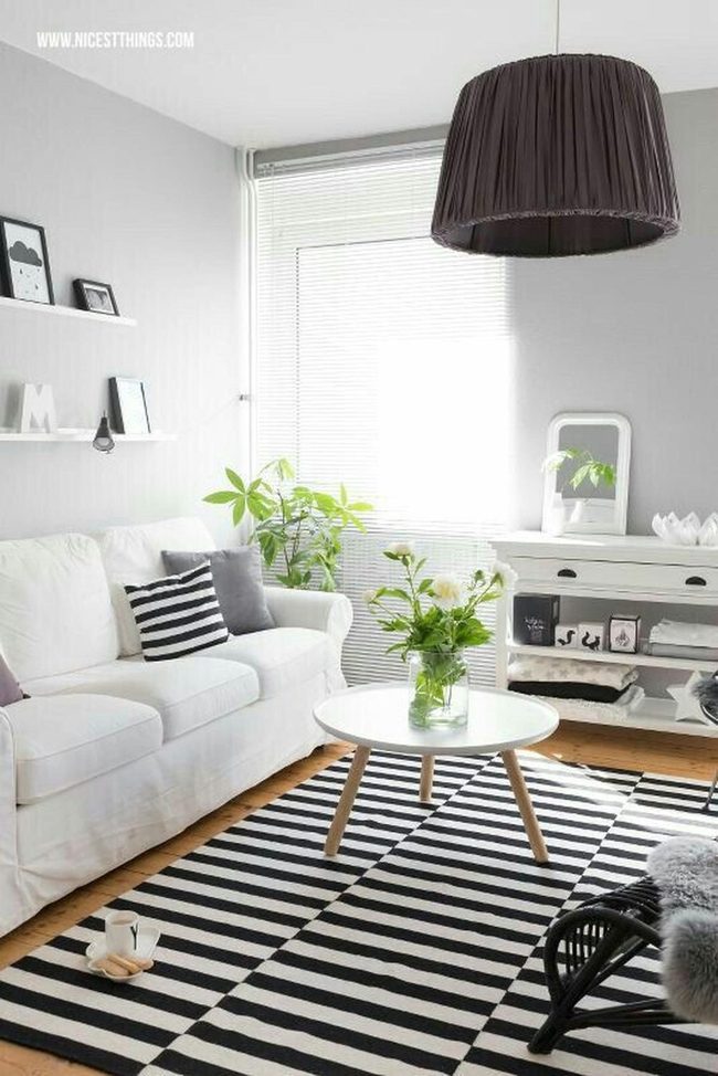 Striped Monochrome Living Space