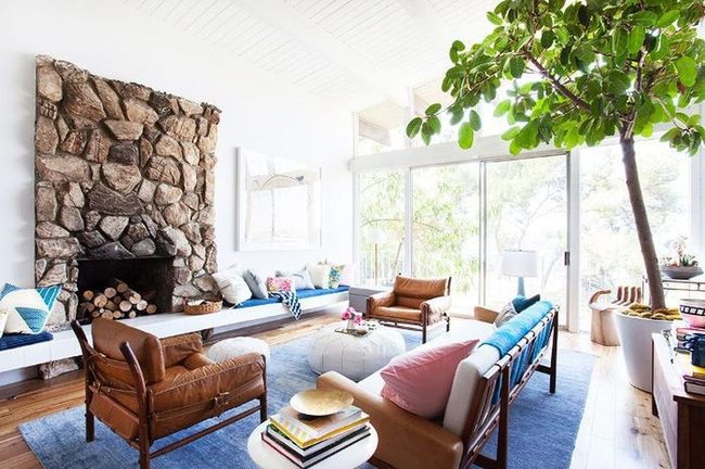 Oversized Rug Anchors Everything