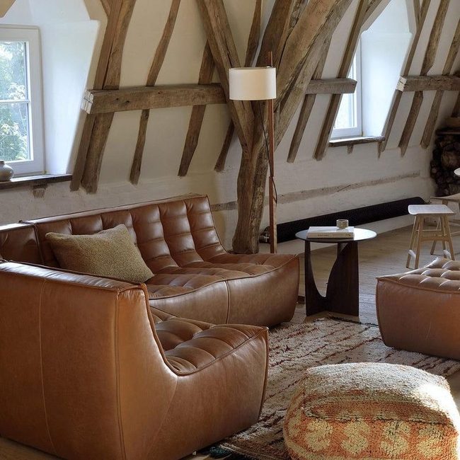 Tan Leather Corner Sanctuary