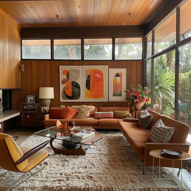 Squared Sofa Pink Geometric Mix