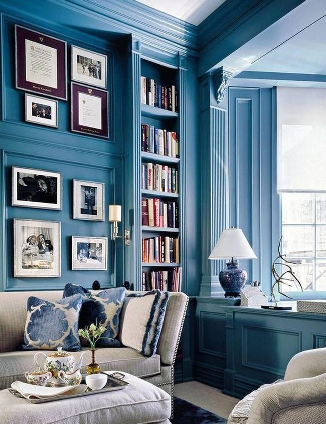 Blue Walls With Collected Memories