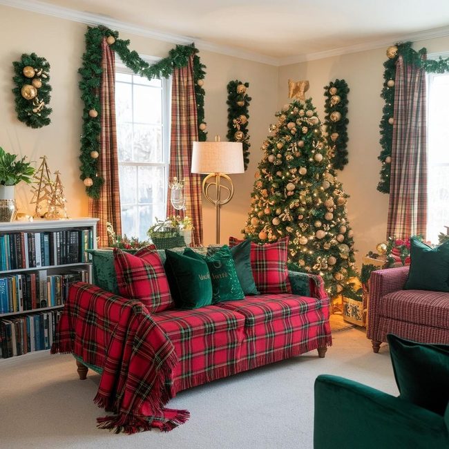 Red Plaid Instant Festive