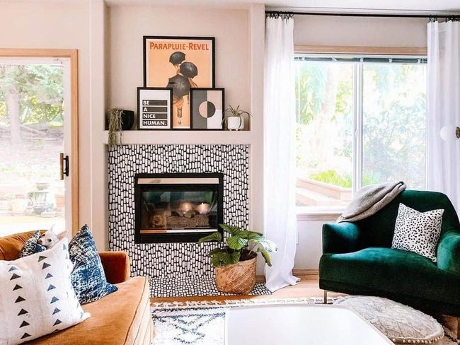 Golden Light Bohemian Living Room