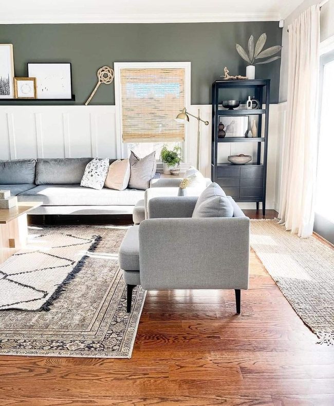Sage Green Sectional, Room Anchor