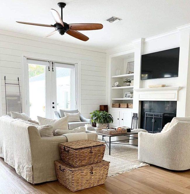 Black Fan Meets Shiplap White