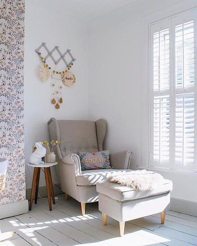 Sunlit Reading Nook White Shutters