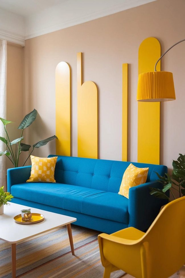 Radiant Accents Against Navy Blue